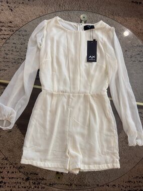 AX Paris Cream Long Sleeve Romper